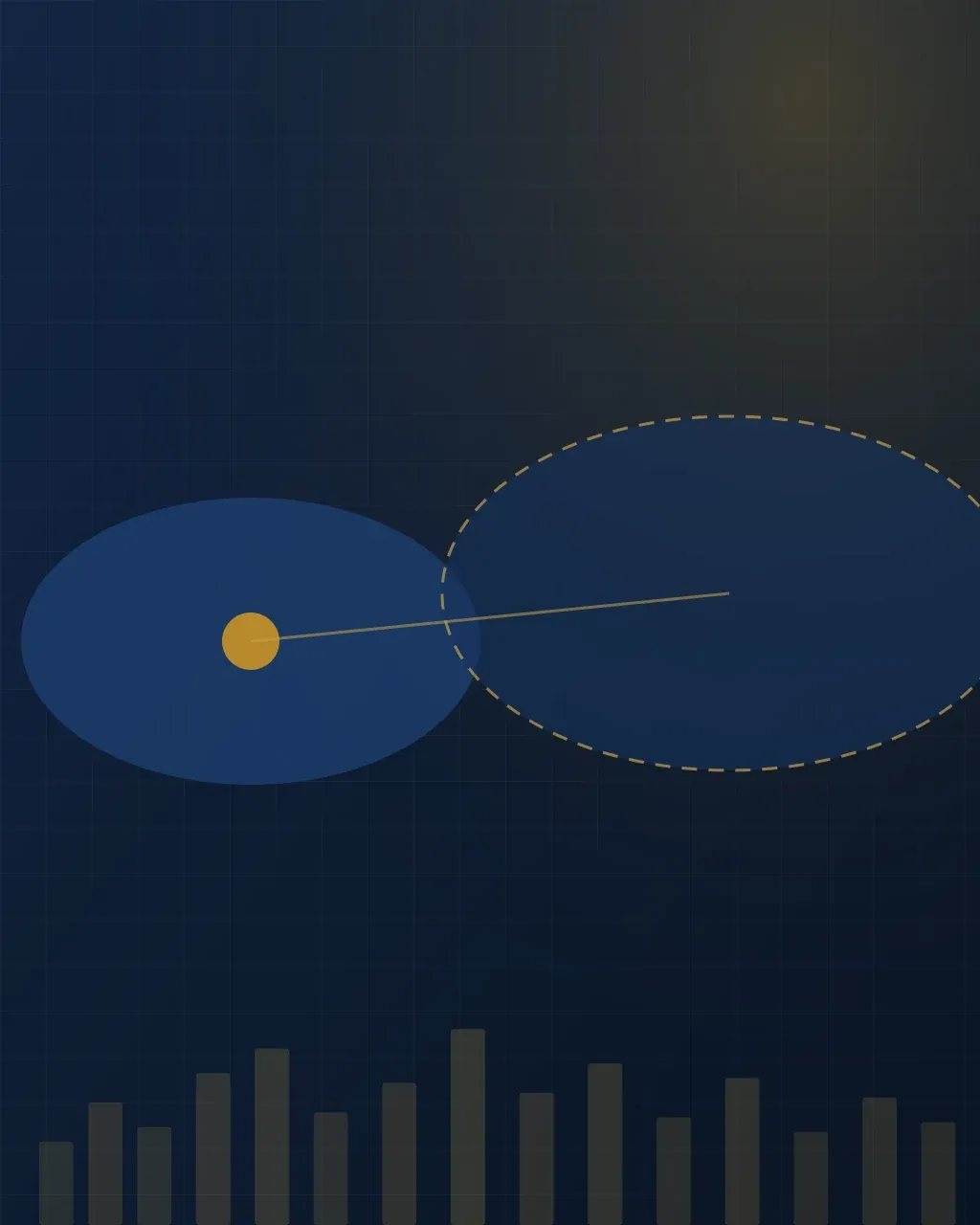 Abstract graphic of two overlapping forms representing ADGM's two islands